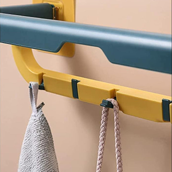 Towel Rack with Hooks | Double Layer