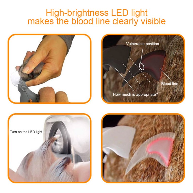Pet Nail Trimmer Clipper | LED Lights & Magnifier