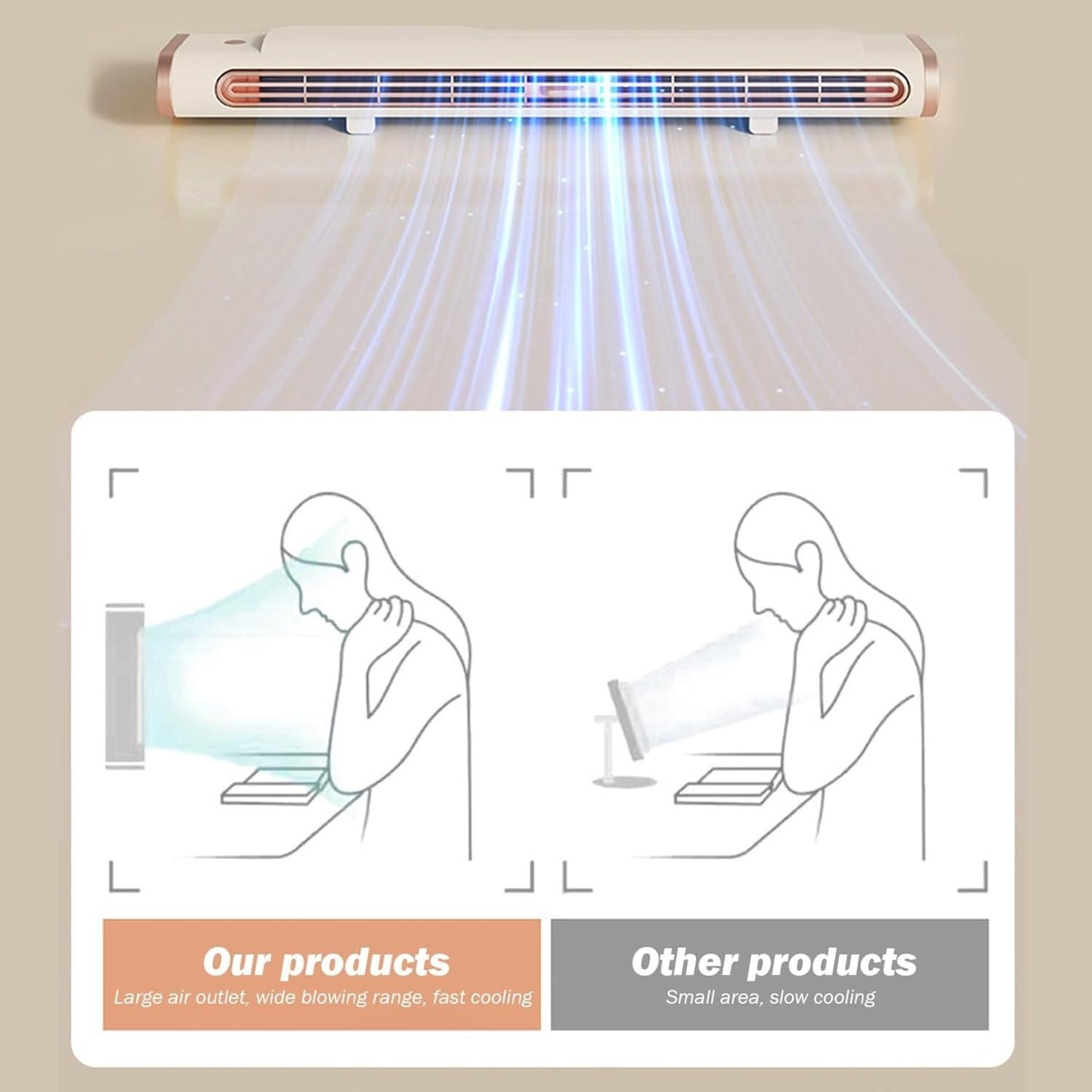 Desktop Tower Fan | 3-Speed | Low noise