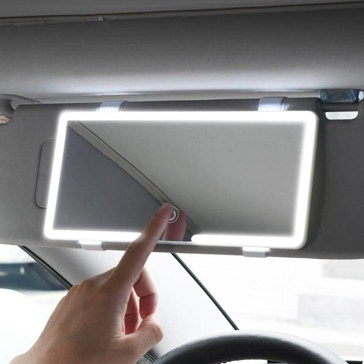 Car Vanity Mirror | Rechargeable | LED Lights