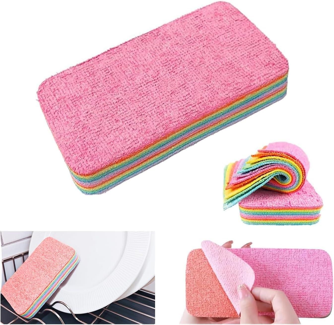 Rainbow Scrub Dish Sponge | 12-Layers | Reusable