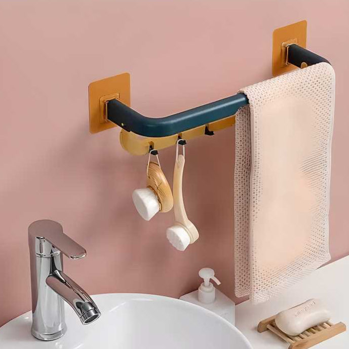Towel Rack with Hooks | Double Layer