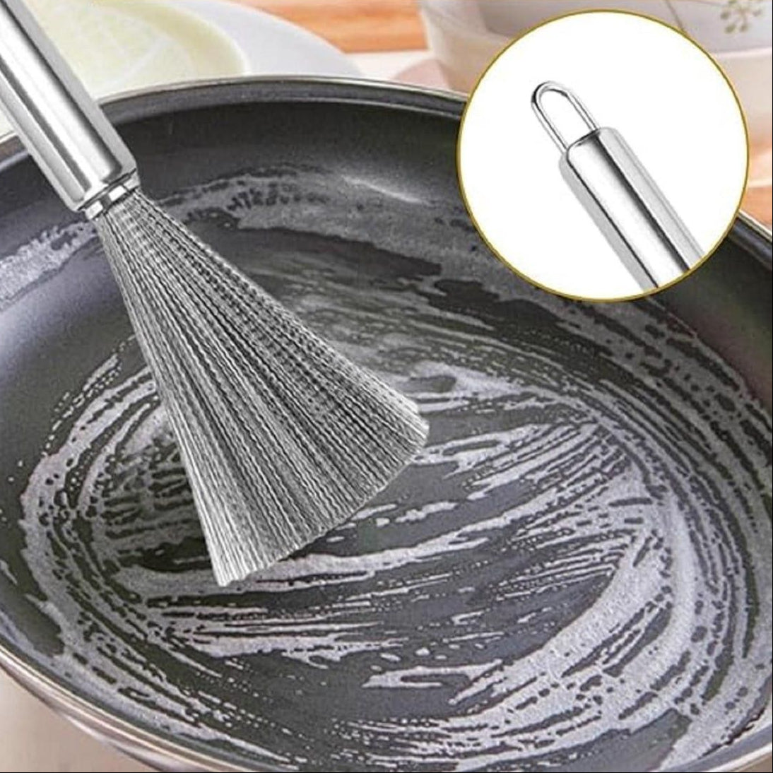 Pan Cleaning Brush (Pack of 2) | Steel Bristle