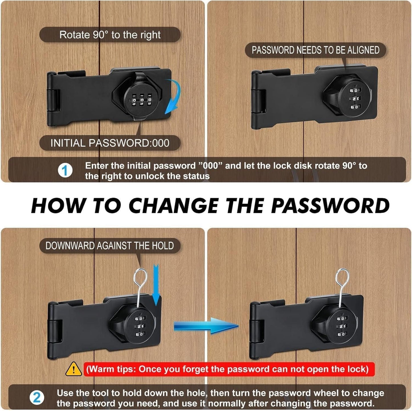 Keyless Password Lock | Zinc Alloy