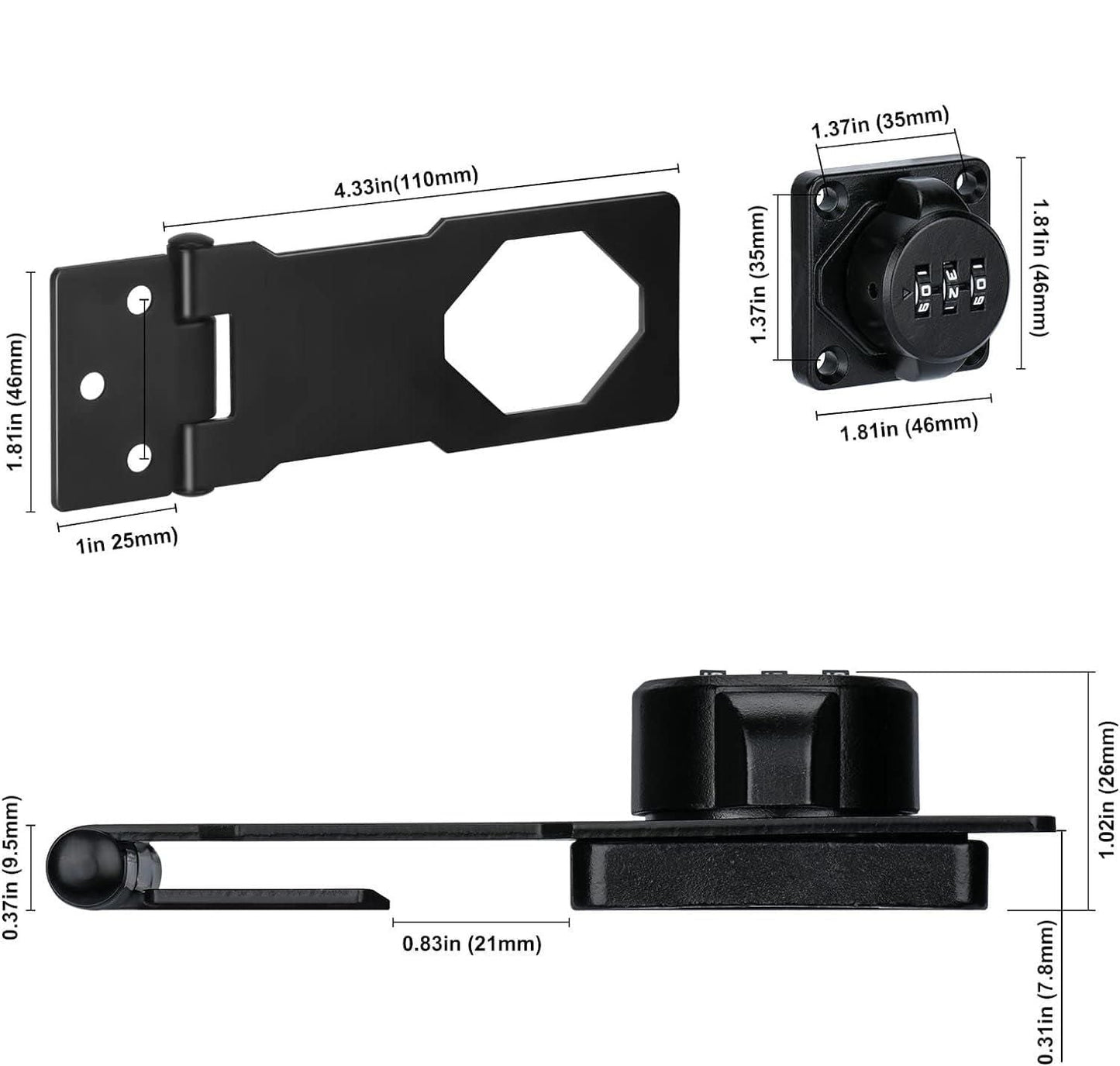 Keyless Password Lock | Zinc Alloy