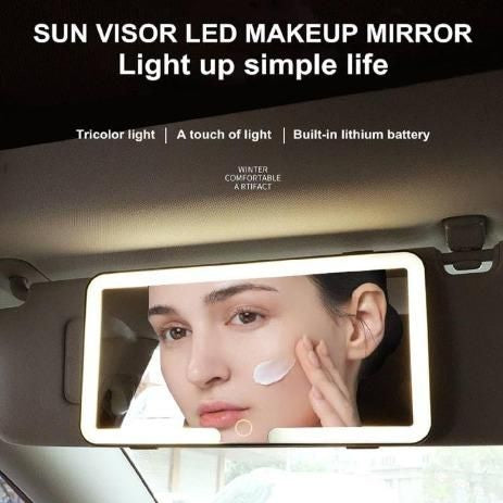 Car Vanity Mirror | Rechargeable | LED Lights